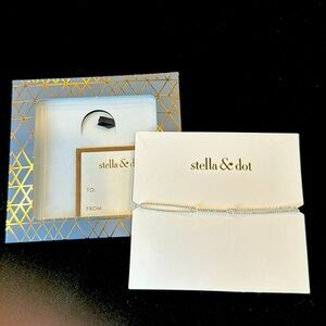 Brand new Stella & Dot Pave Wishing Bracelet -silver- BNIB- great gift!!